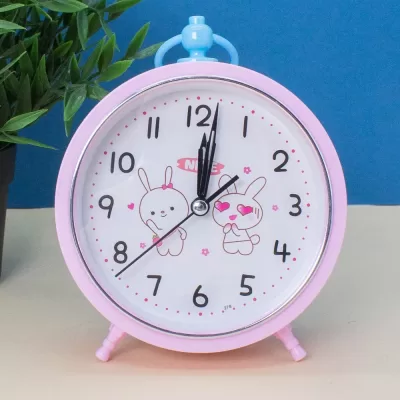 Часы-будильник «Love hares», pink