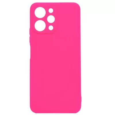 Чехол Redmi 12 4G Silicone Case Logo (Ярко-Розовый(21))