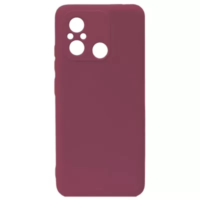 Чехол Redmi 12C/Poco C55 Silicone Case Logo (Винный(23))