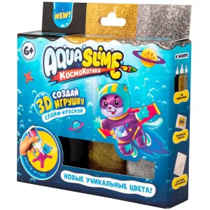 Aqua Slime: набор для изготовления фигурок из цветного геля, золото-серебро