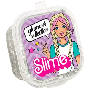 "Slime", Glamour collection, серебряный с блестками 60г,
