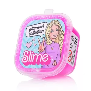 "Slime", Glamour collection, розовый с шариками 60г.