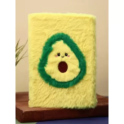 Блокнот плюшевый "Cute avocado", yellow