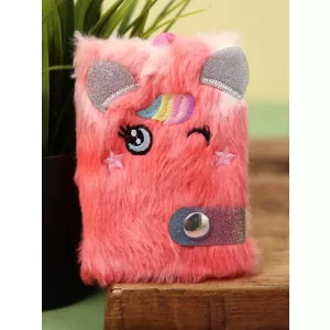 Блокнот плюшевый "Winks eyes", pink