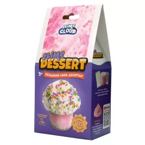 Игрушка ТМ "Slime" Слайм ДЕСЕРТ мини, Клубничный милкшейк, 165 г