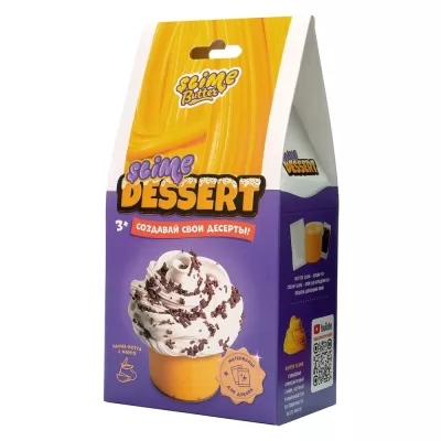 Игрушка ТМ "Slime" Слайм ДЕСЕРТ мини, Панна-котта с манго, 150 г