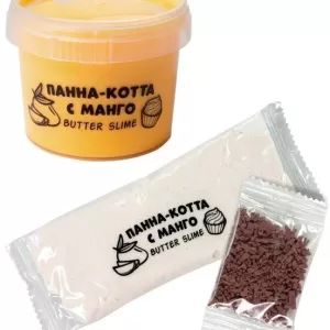 Игрушка ТМ "Slime" Слайм ДЕСЕРТ мини, Панна-котта с манго, 150 г