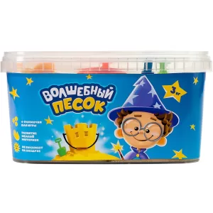 Игрушка в наборе ТМ "Волшебный песок", в комплекте с формочками 4 шт, песочный, 3 кг