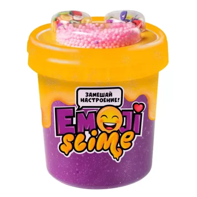 Игрушка в наборе модели "Slime Emoji" 120 мл, фиолетовый