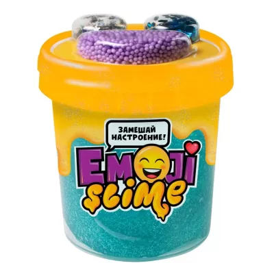Игрушка в наборе модели "Slime Emoji" 120 мл, голубой