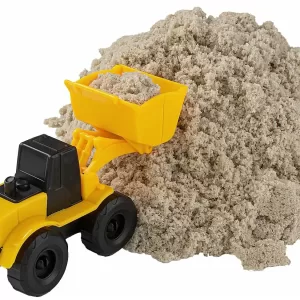 Игрушка для детей "Космический песок" 1 кг в наборе с машинкой-погрузчик, песочный