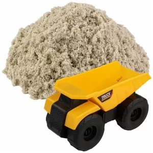 Игрушка для детей "Космический песок" 1 кг в наборе с машинкой-самосвал, песочный