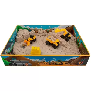 Игрушка для детей Космический песок “Стройка“ с песочницей 1,5 кг