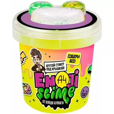 Игрушка для детей ТМ «Slime» Emoji-slime, желтый, 110 г. Влад А4