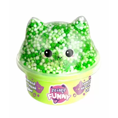 Игрушка для детей модели Funny Slime, слайм с вложениями, котенок
