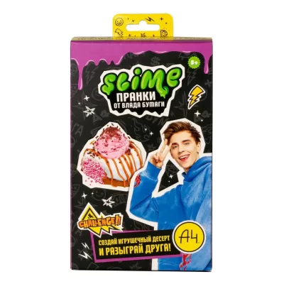 Игрушка для детей модели Slime Лаборатория Пранк Влад А4, Десерт пирожное
