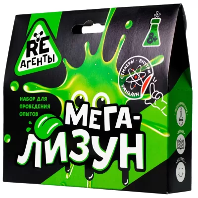 Игрушка: Научно-познавательный набор "Мега-Лизун", зеленый, модели «Re-Агенты»