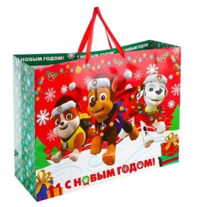 Пакет подарочный ламинированный «С Новым годом!», , 61 х 46 х 20 см