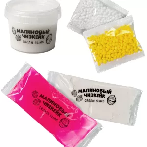 Игрушка ТМ "Slime" Слайм ДЕСЕРТ мини, Малиновый чизкейк, 180 г