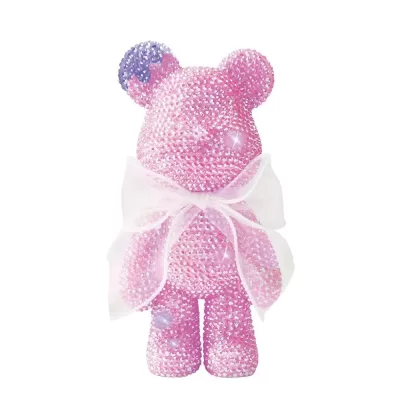 Алмазная мозайка "Мишка Шайни"(розовый)