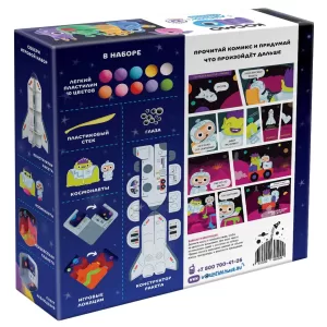 Игрушка для детей страше трех лет: Легкий пластилин ТМ "Лепи легко", набор "КосмоМО"