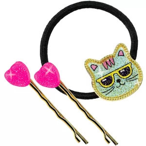 Игрушка для детей старше 5 лет по изготовлению фигурок модели "Be TrenDIY", Резинка и заколки золото