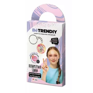Игрушка для детей старше 5 лет для изготовления фигурок модели "Be TrenDIY" Cold clay, Брелок