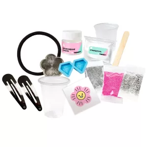 Игрушка для детей старше 5 лет по изготовлению фигурок модели "Be TrenDIY", Резинка и заколки серебо