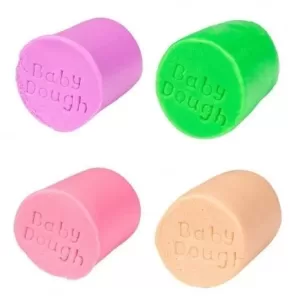 Игрушки для детей старше одного года с маркировкой "BABY DOUGH": тесто для лепки, 4 цвета, №3 яркие