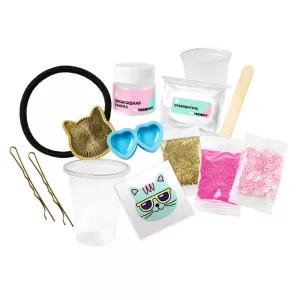 Игрушка для детей старше 5 лет по изготовлению фигурок модели "Be TrenDIY", Резинка и заколки золото