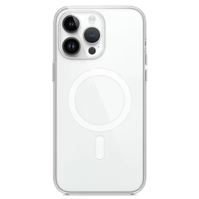 Чехол для iPhone 15 Pro Max Clear Case MagSafe & Animation (White)