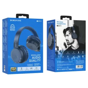 Bluetooth наушники Borofone BO11 250mAh накладные, синие