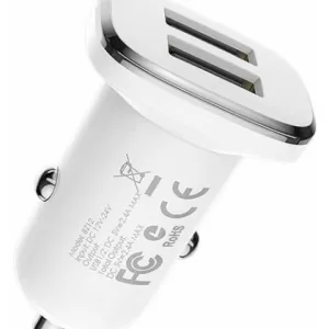 АЗУ Borofone BZ12 2хUSB 2.4A с кабелем Type-C, белый