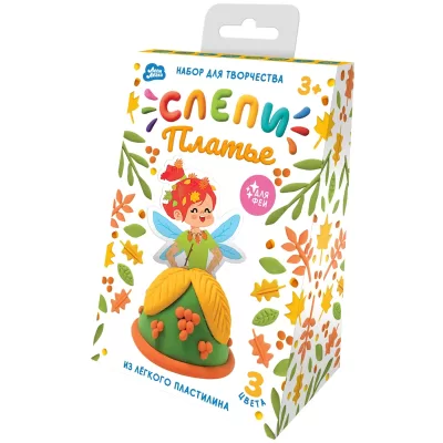 Игрушка: Легкий пластилин ТМ "Лепи легко", набор "Слепи Платье для феи", Осень