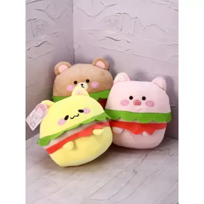 Мягкая игрушка "Animal hamburger", mix, 20 см