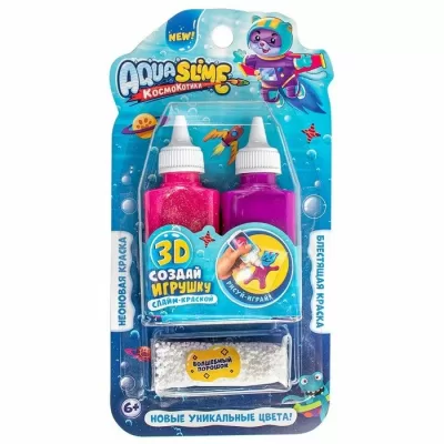 Набор для изготовления фигурки, модели "Aqua Slime", розово-фиолетовый