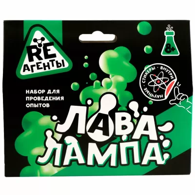 Игрушка: Научно-познавательный набор "Лава-лампа", зелёный модели Re-агенты