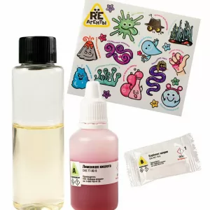 Игрушка: Научно-познавательный набор "Лава-лампа", красный модели Re-агенты