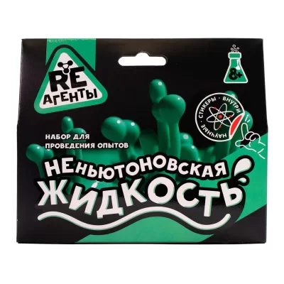 Игрушка: Научно-познавательный набор "Неньютоновская жидкость", зеленый, модели «Re-Агенты»