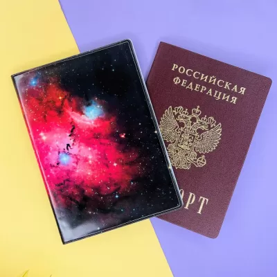 ОБЛОЖКА ДЛЯ ПАСПОРТА KOSMOS BLACK