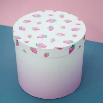 Подарочная коробка «Round strawberry», 16,5*16,5*16