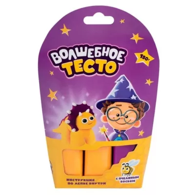 Тесто для лепки «Волшебное тесто» 150 гр. "Динозавр желтый"
