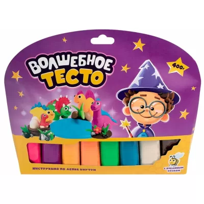 Тесто для лепки «Волшебное тесто» 400 гр. "Семья динозавров"