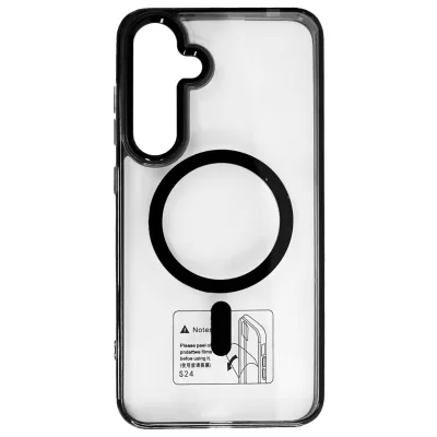 Чехол Sams S24 Clear Frame with Magsafe (Black)