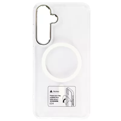 Чехол Sams S24 Clear Frame with Magsafe (Clear)