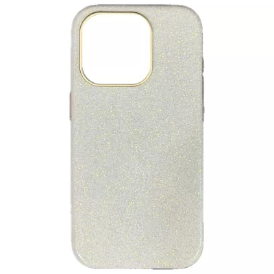 Чехол iP 15 Pro Mutural Glitter with Magsafe (White)