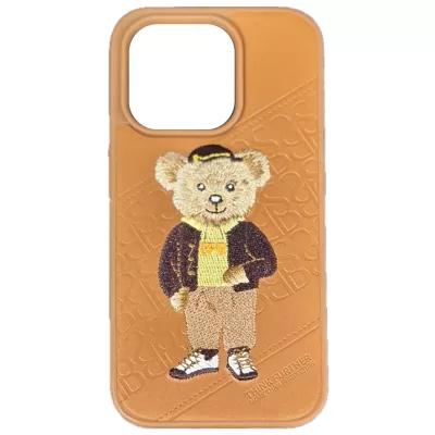 Чехол для iPhone 15 Pro KEEPHONE MASCOT (Brown)