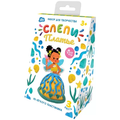 Игрушка: Легкий пластилин ТМ "Лепи легко", набор "Слепи Платье для феи", Лето