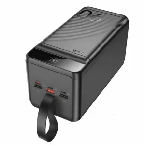 Внешний АКБ Hoco J123D 90000mAh, 3хUSB, 3A, PD 22,5W+20W+QC3.0 быст. зар LED дисплей, черный