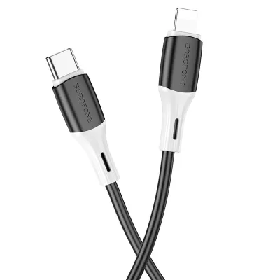 Кабель Type-C/Lightning Borofone BX79 1m, силикон, черный
